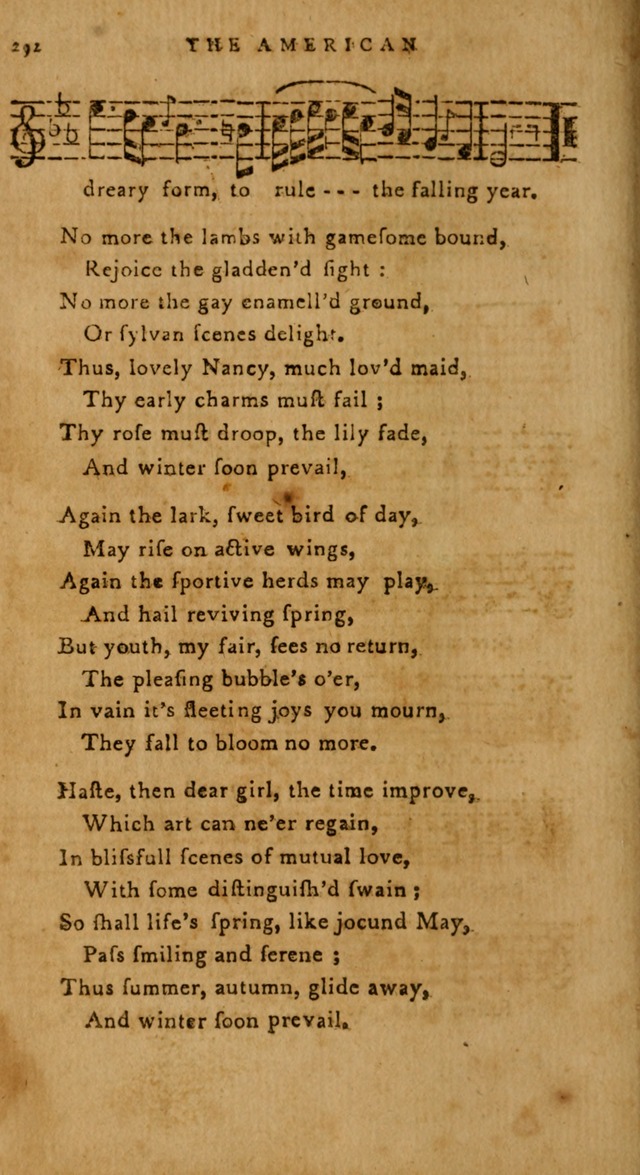 The American Musical Miscellany: a collection of the newest and most approved songs, set to music page 278