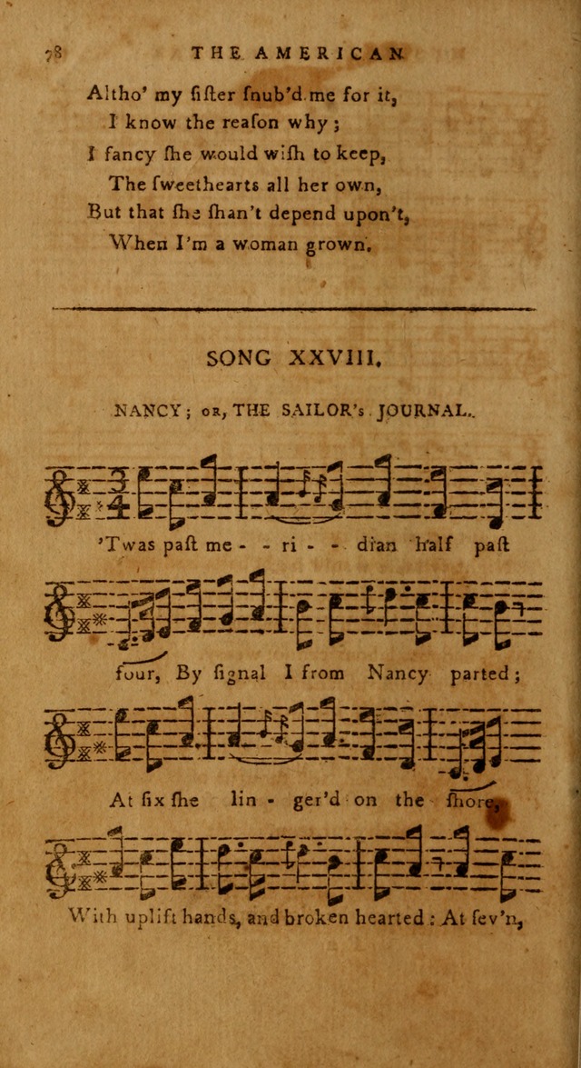 The American Musical Miscellany: a collection of the newest and most approved songs, set to music page 66
