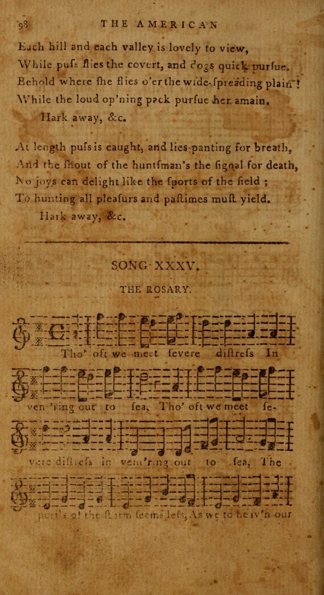 The American Musical Miscellany: a collection of the newest and most approved songs, set to music page 86