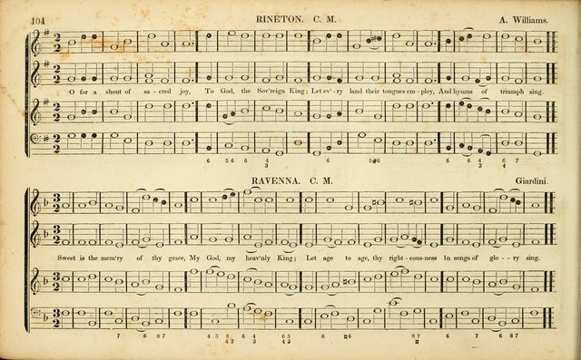 American Psalmody: a collection of sacred music, comprising a great variety of psalm, and hymn tunes, set-pieces, anthems and chants, arranged with a figured bass for the organ...(3rd ed.) page 101