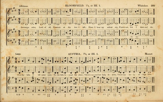 American Psalmody: a collection of sacred music, comprising a great variety of psalm, and hymn tunes, set-pieces, anthems and chants, arranged with a figured bass for the organ...(3rd ed.) page 206