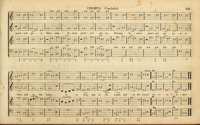 American Psalmody: a collection of sacred music, comprising a great variety of psalm, and hymn tunes, set-pieces, anthems and chants, arranged with a figured bass for the organ...(3rd ed.) page 306