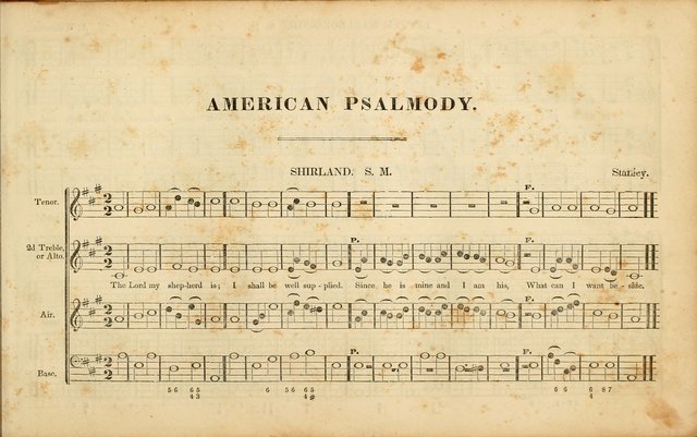 American Psalmody: a collection of sacred music, comprising a great variety of psalm, and hymn tunes, set-pieces, anthems and chants, arranged with a figured bass for the organ...(3rd ed.) page 34