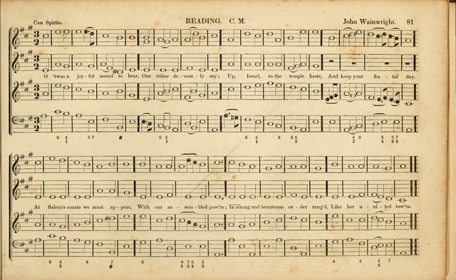 American Psalmody: a collection of sacred music, comprising a great variety of psalm, and hymn tunes, set-pieces, anthems and chants, arranged with a figured bass for the organ...(3rd ed.) page 78