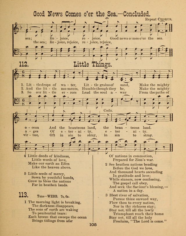 Augsburg Songs for Sunday Schools and other services page 105