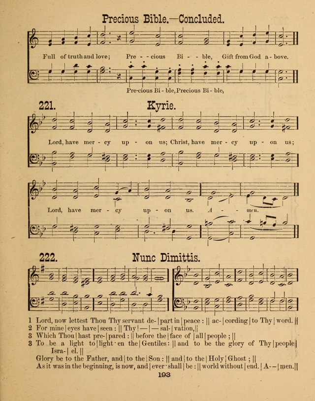 Augsburg Songs for Sunday Schools and other services page 193