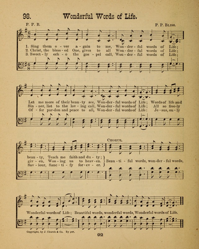 Augsburg Songs for Sunday Schools and other services page 92