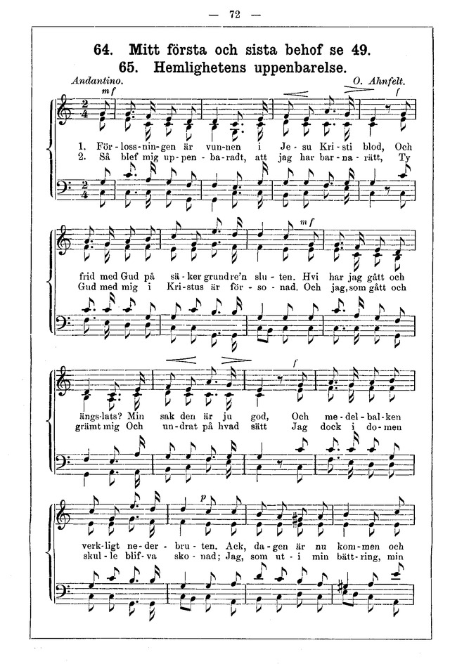 Andeliga Sånger (3. upplagan) page 71