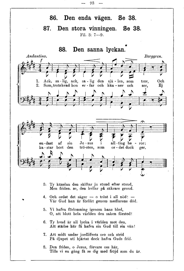 Andeliga Sånger (3. upplagan) page 92