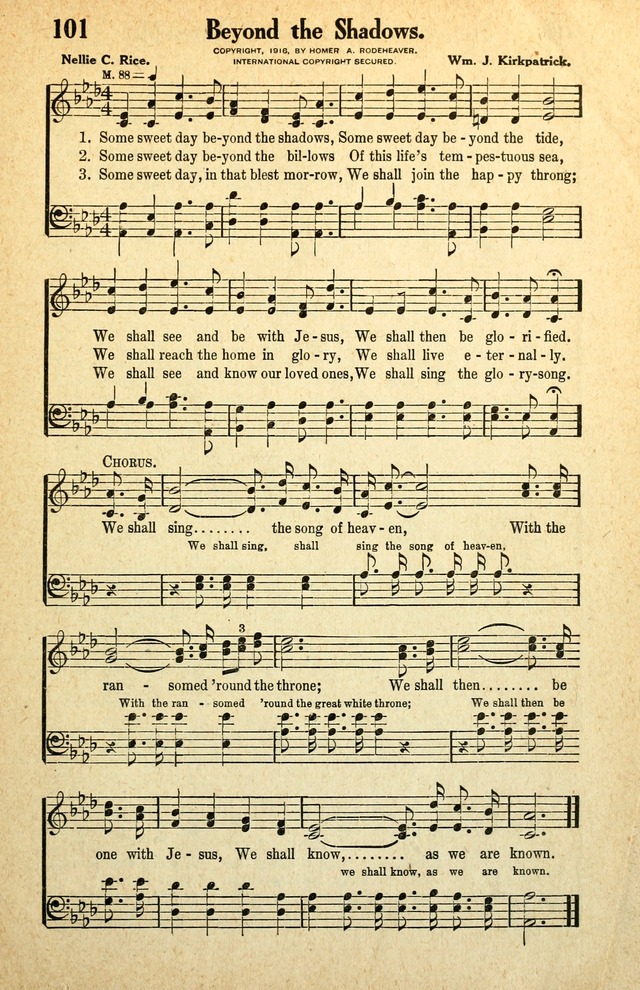 Awakening Songs for the Church, Sunday School and Evangelistic Services page 101