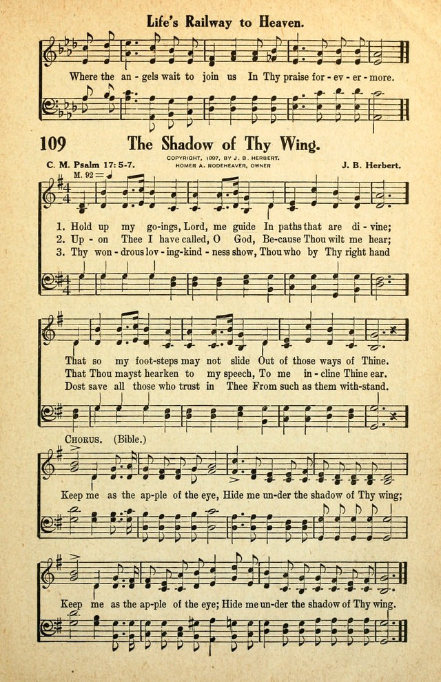 Awakening Songs for the Church, Sunday School and Evangelistic Services page 109
