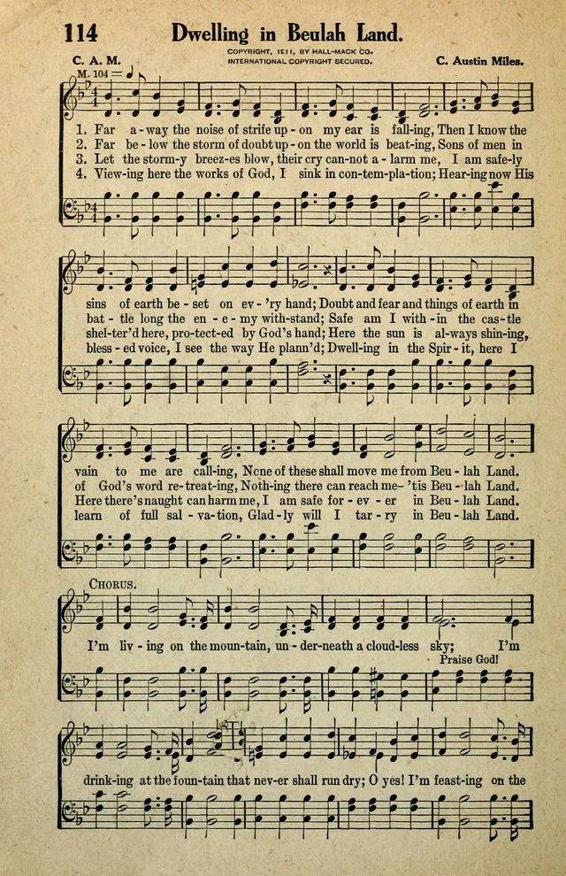 Awakening Songs for the Church, Sunday School and Evangelistic Services page 114