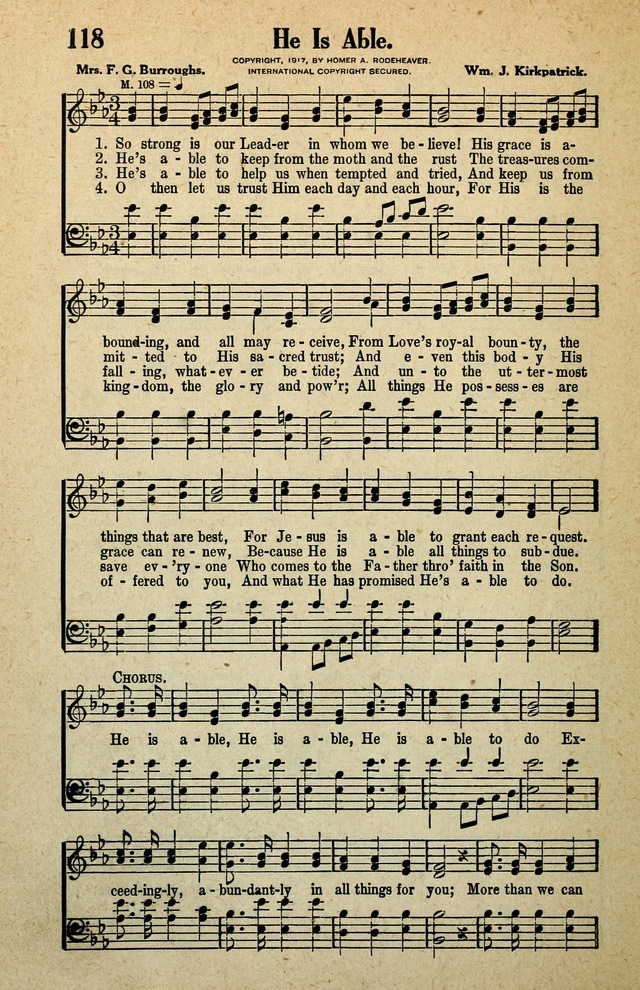 Awakening Songs for the Church, Sunday School and Evangelistic Services page 118