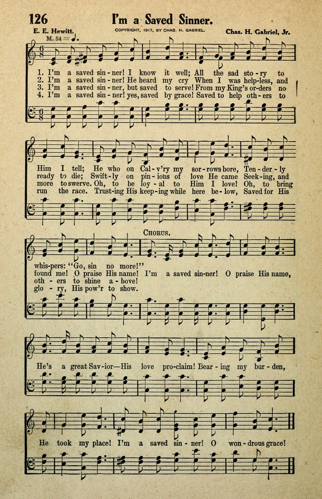 Awakening Songs for the Church, Sunday School and Evangelistic Services page 126