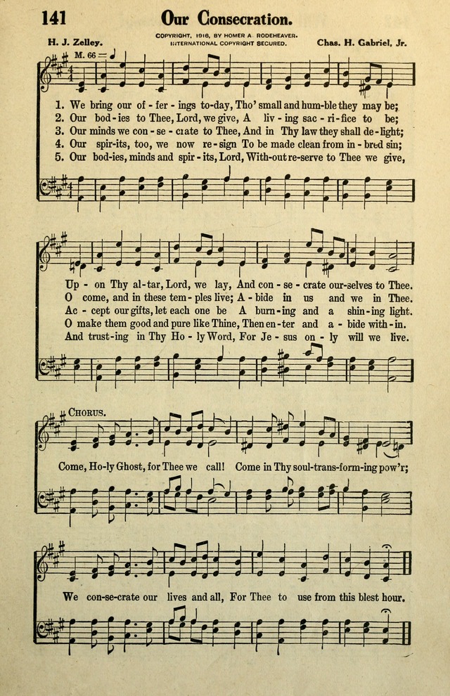Awakening Songs for the Church, Sunday School and Evangelistic Services page 141