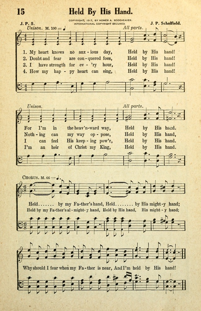 Awakening Songs for the Church, Sunday School and Evangelistic Services page 15