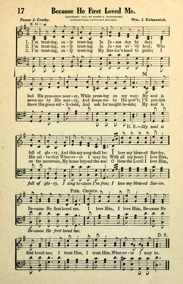 Awakening Songs for the Church, Sunday School and Evangelistic Services page 17