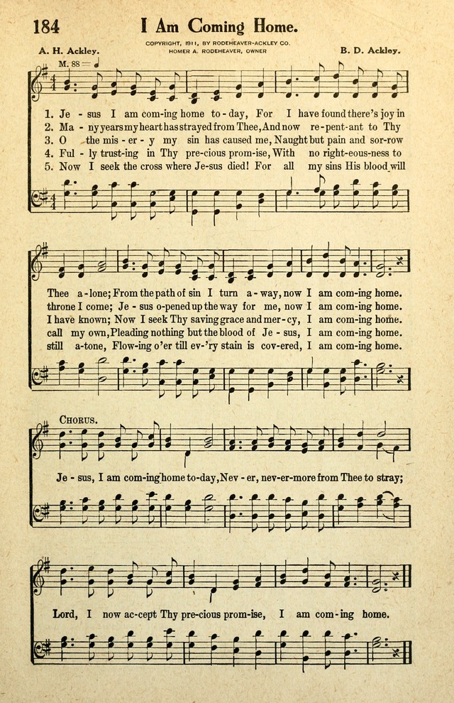 Awakening Songs for the Church, Sunday School and Evangelistic Services page 191