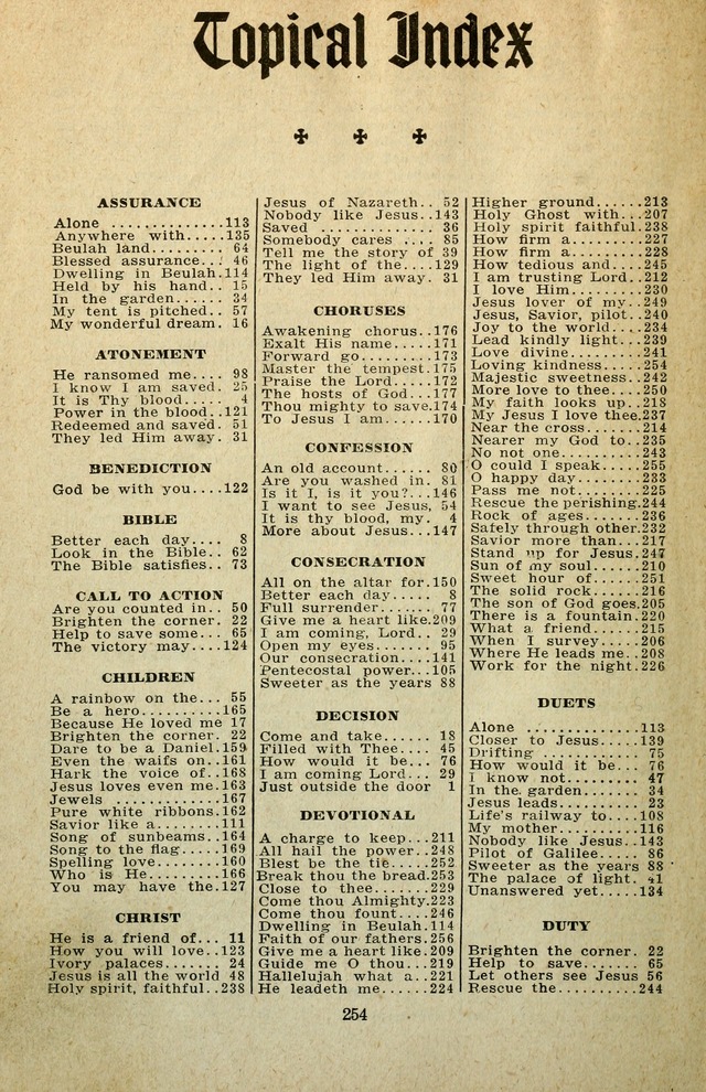 Awakening Songs for the Church, Sunday School and Evangelistic Services page 252