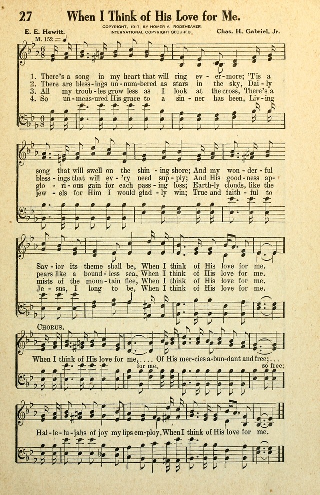 Awakening Songs for the Church, Sunday School and Evangelistic Services page 27