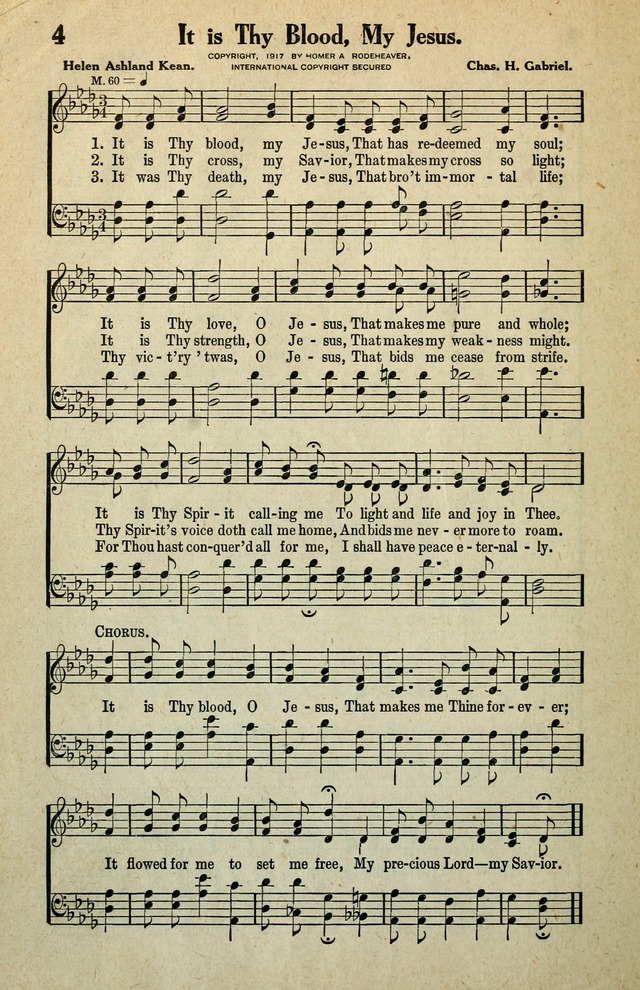 Awakening Songs for the Church, Sunday School and Evangelistic Services page 4