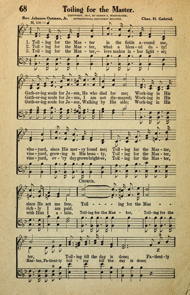 Awakening Songs for the Church, Sunday School and Evangelistic Services page 68