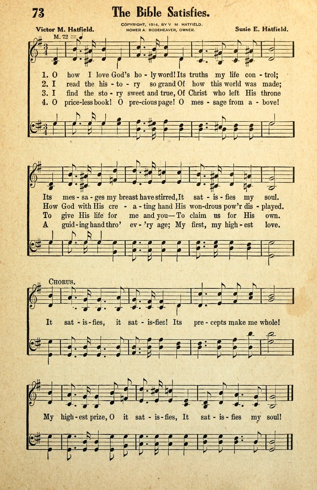 Awakening Songs for the Church, Sunday School and Evangelistic Services page 73
