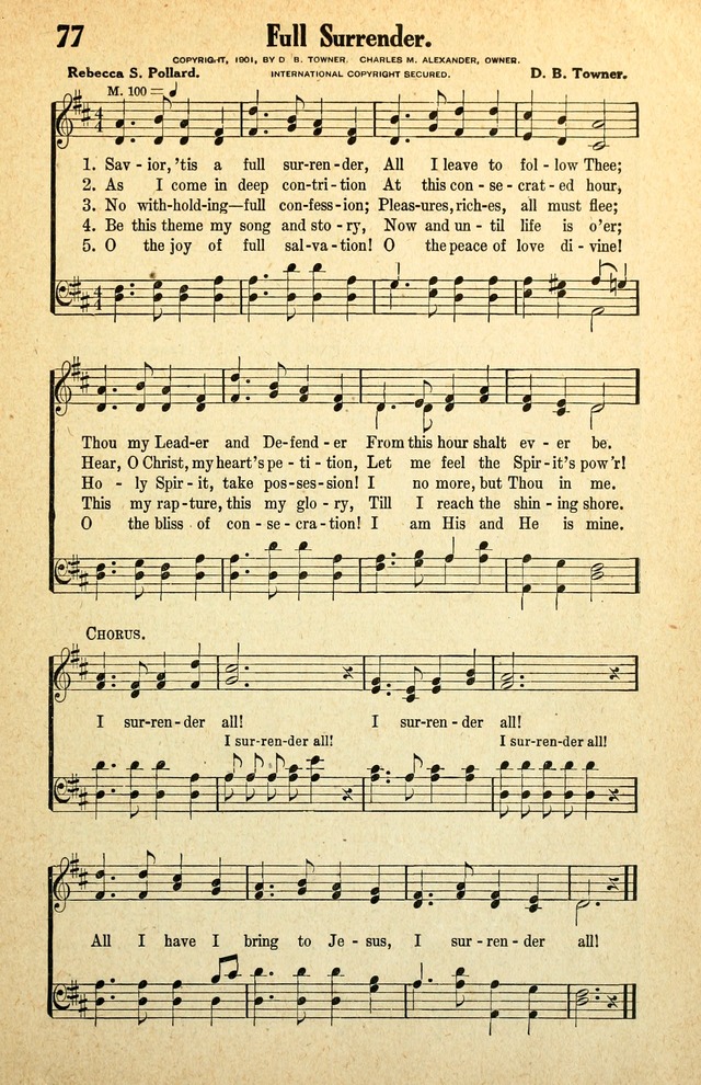 Awakening Songs for the Church, Sunday School and Evangelistic Services page 77