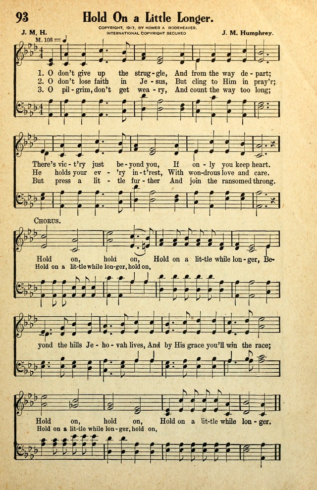 Awakening Songs for the Church, Sunday School and Evangelistic Services page 93