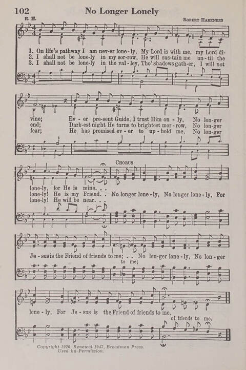 The American Service Hymnal: a collection of the great hymns and gospel songs, new and old, whose melodies and truths will meet the needs of all churches page 100