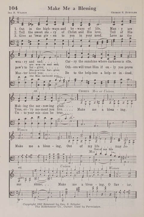 The American Service Hymnal: a collection of the great hymns and gospel songs, new and old, whose melodies and truths will meet the needs of all churches page 102