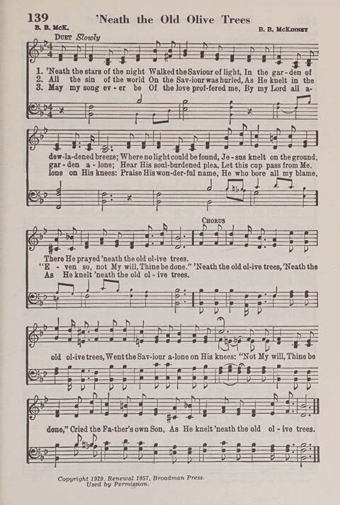 The American Service Hymnal: a collection of the great hymns and gospel songs, new and old, whose melodies and truths will meet the needs of all churches page 137