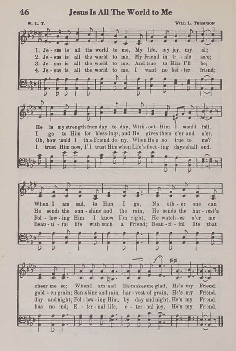 The American Service Hymnal: a collection of the great hymns and gospel songs, new and old, whose melodies and truths will meet the needs of all churches page 44