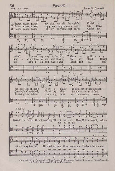 The American Service Hymnal: a collection of the great hymns and gospel songs, new and old, whose melodies and truths will meet the needs of all churches page 56