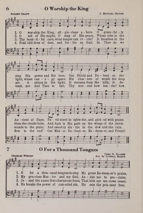 The American Service Hymnal: a collection of the great hymns and gospel songs, new and old, whose melodies and truths will meet the needs of all churches page 6