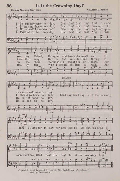 The American Service Hymnal: a collection of the great hymns and gospel songs, new and old, whose melodies and truths will meet the needs of all churches page 84