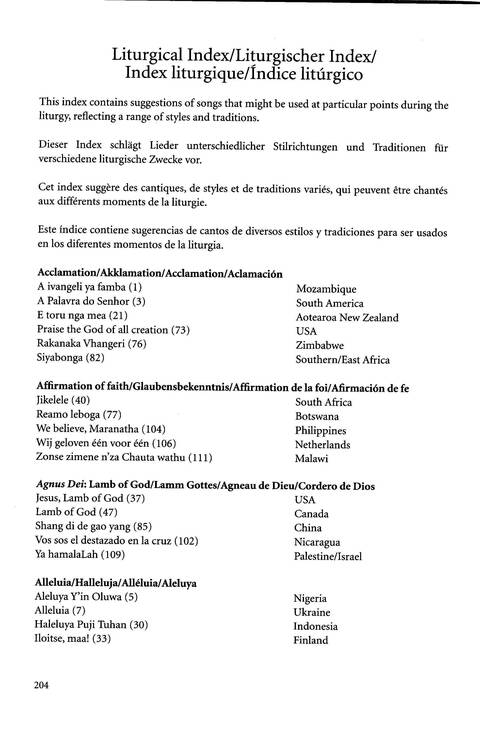 Agape: songs of hope and reconciliation page 203