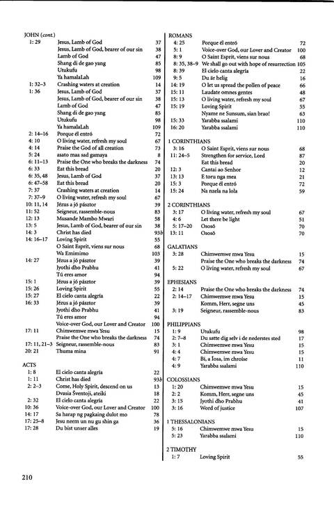 Agape: songs of hope and reconciliation page 209