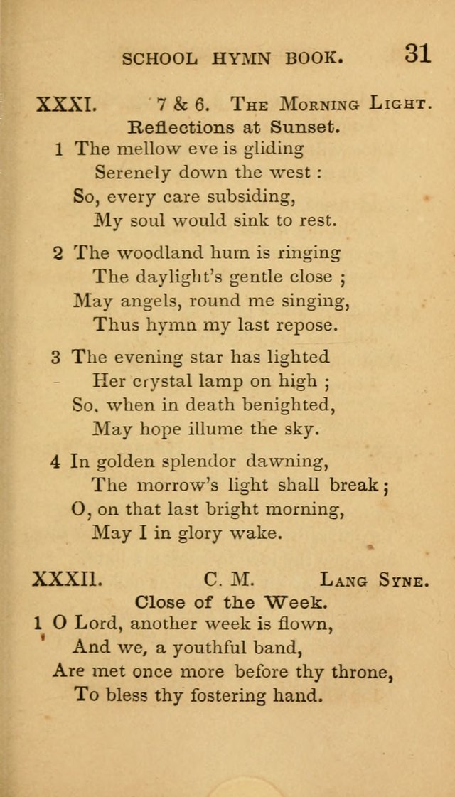 The American School Hymn Book page 31