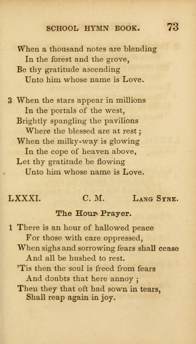 The American School Hymn Book page 73