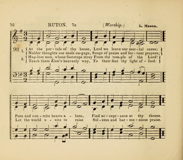 The American Sabbath School Singing Book: containing hymns, tunes, scriptural selections and chants, for Sabbath schools page 76