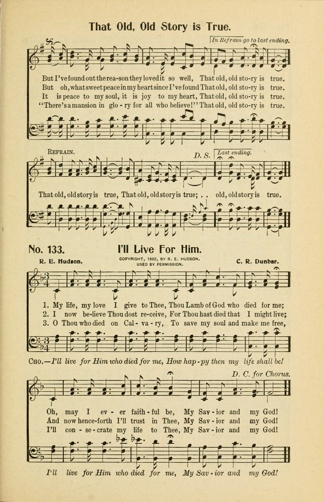 Assembly Songs: for use in evangelistic services, Sabbath schools, young peoples societies, devotional meetings, and the home page 134