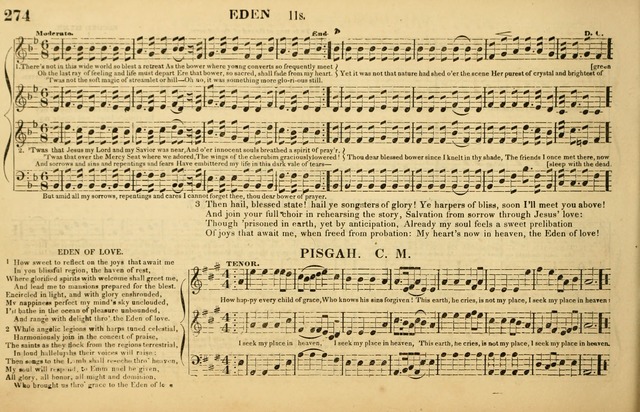 The American Vocalist: a selection of tunes, anthems, sentences, and hymns, old and new: designed for the church, the vestry, or the parlor; adapted to every variety of metre in common use. (Rev. ed.) page 274