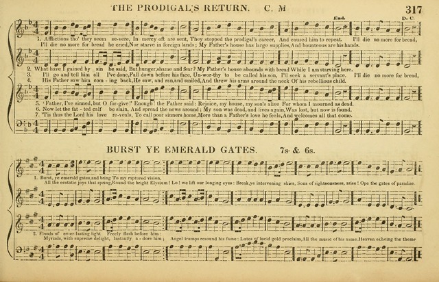The American Vocalist: a selection of tunes, anthems, sentences, and hymns, old and new: designed for the church, the vestry, or the parlor; adapted to every variety of metre in common use. (Rev. ed.) page 317