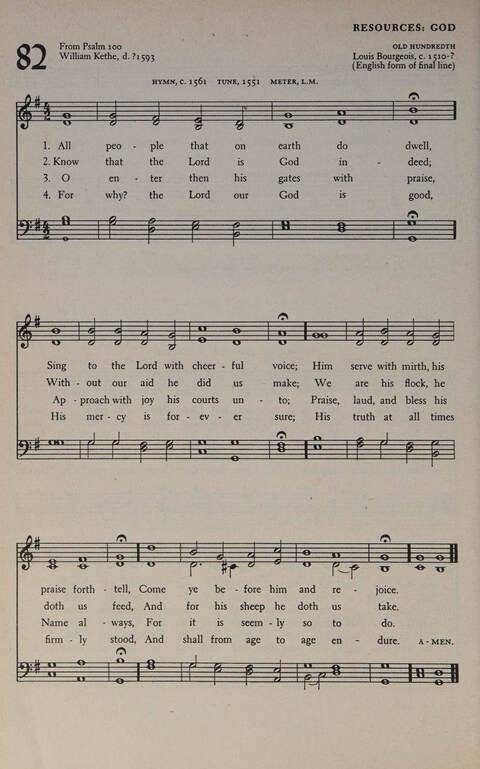 At Worship: a hymnal for young churchmen page 100