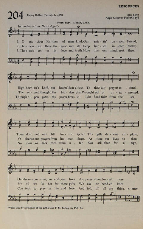 At Worship: a hymnal for young churchmen page 206