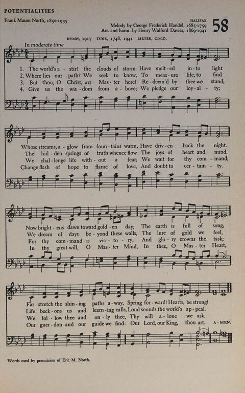 At Worship: a hymnal for young churchmen page 67
