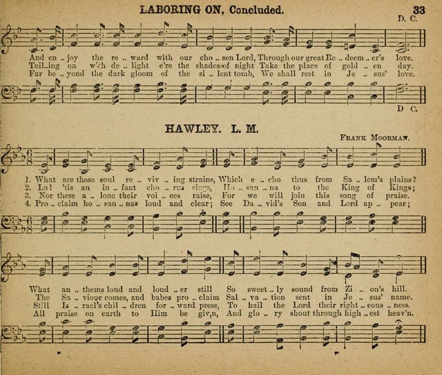 The Brilliant: a cluster of song brilliants for Sunday schools. Including a tempernace department page 33