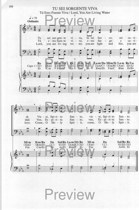 Bendigo al Señor: cánones, ostinatos, aclamacines y cantos de taizé page 108