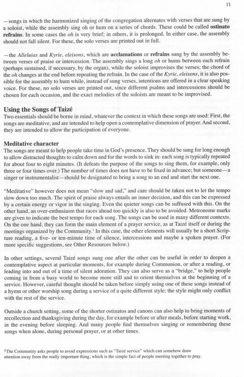 Bendigo al Señor: cánones, ostinatos, aclamacines y cantos de taizé page 11